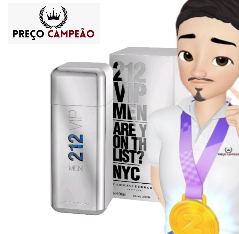 212 Vip Men Carolina Herrera - Perfume Masculino Campeão de 100ml®