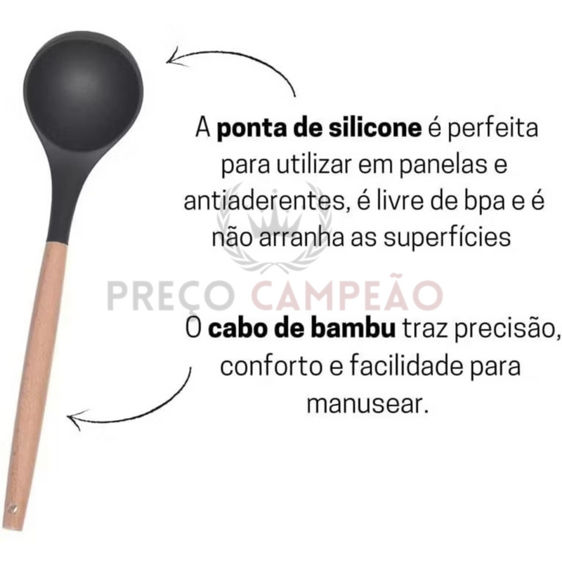 Kit acessórios cozinha em silicone(12 peças)®