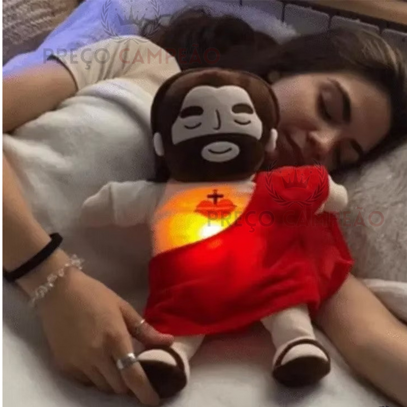 Pelúcia Jesus que respira e ajuda com ansiedade Campeão®