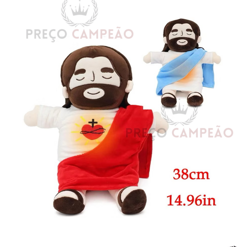 Pelúcia Jesus que respira e ajuda com ansiedade Campeão®