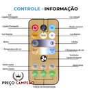 Ventilador de Teto 40W Lâmpada 3 Cores E27 Silencioso Bivolt 2 em 1 Campeão®