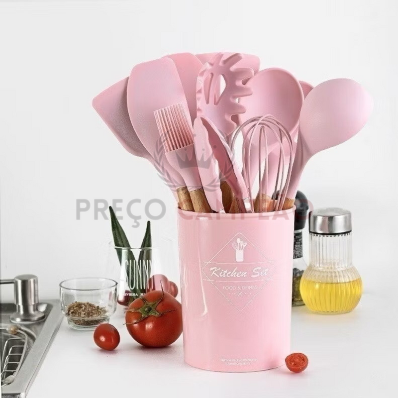 Kit acessórios cozinha em silicone(12 peças)®